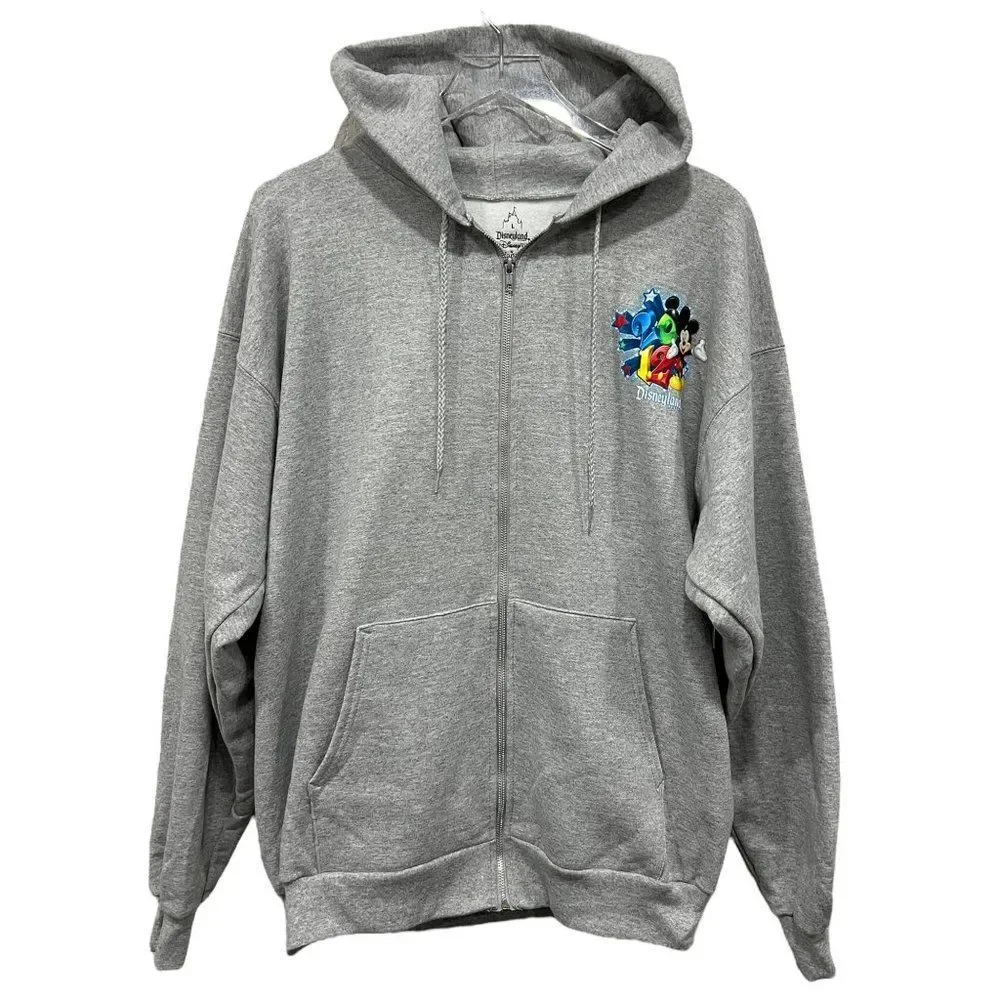 Disneyland Hoodie Full Zip Sweatshirt size L 2012 Mickey‎ and Friends Jacket NWT